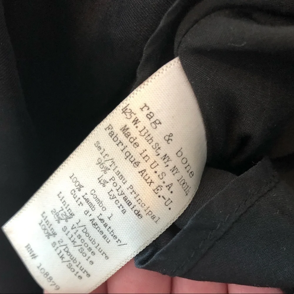 Rag & Bone Black And Navy Mini Skirt Size 2